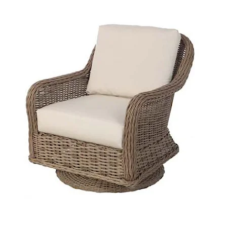 Club Swivel Rocker with 5 Inch Cushions